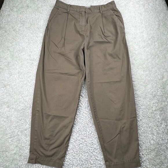 Everlane Slouchy Chino Pleated Pant Brown - Picture 3 of 11